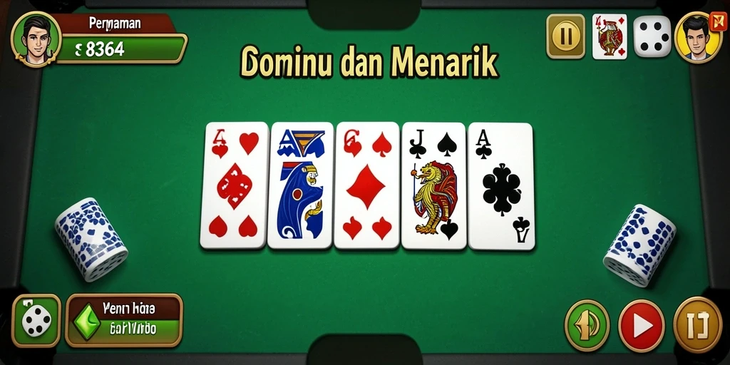 Screenshot gameplay Domino yang menarik dan interaktif.