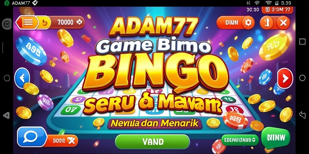 Tampilan gameplay Bingo di ADAM77 yang menarik dan interaktif.