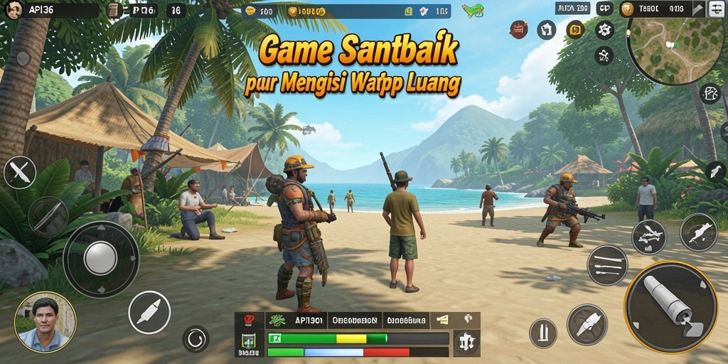 Screenshot utama API36 menampilkan gameplay santai yang ceria.