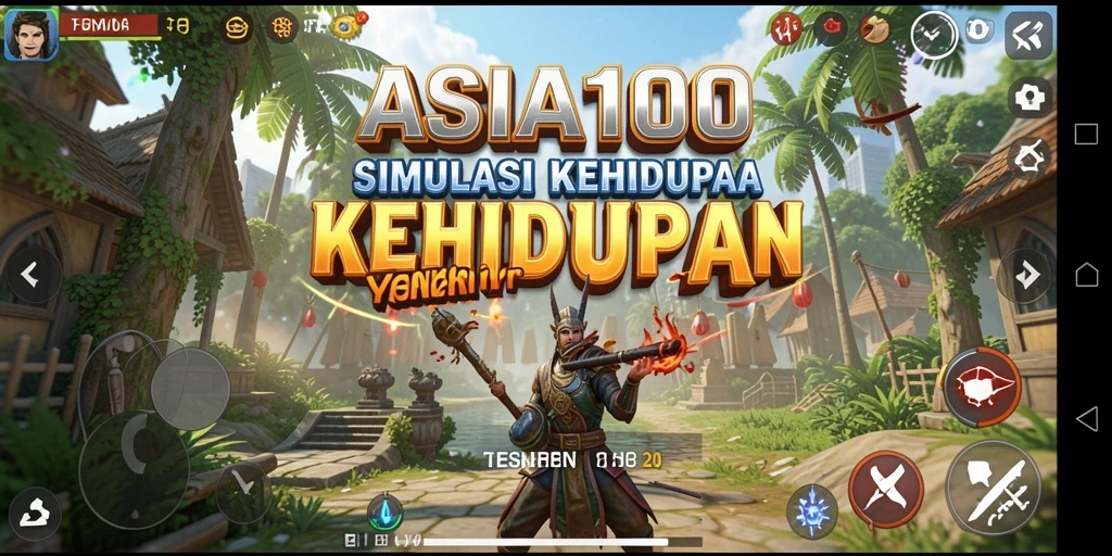 Tampilan gameplay ASIA100 yang menampilkan interaksi karakter dalam simulasi kehidupan.