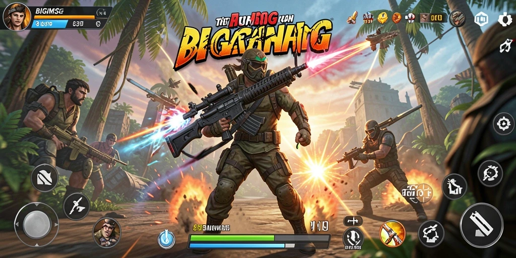 Tampilan gameplay aksi seru di BIGMSG yang mendebarkan.