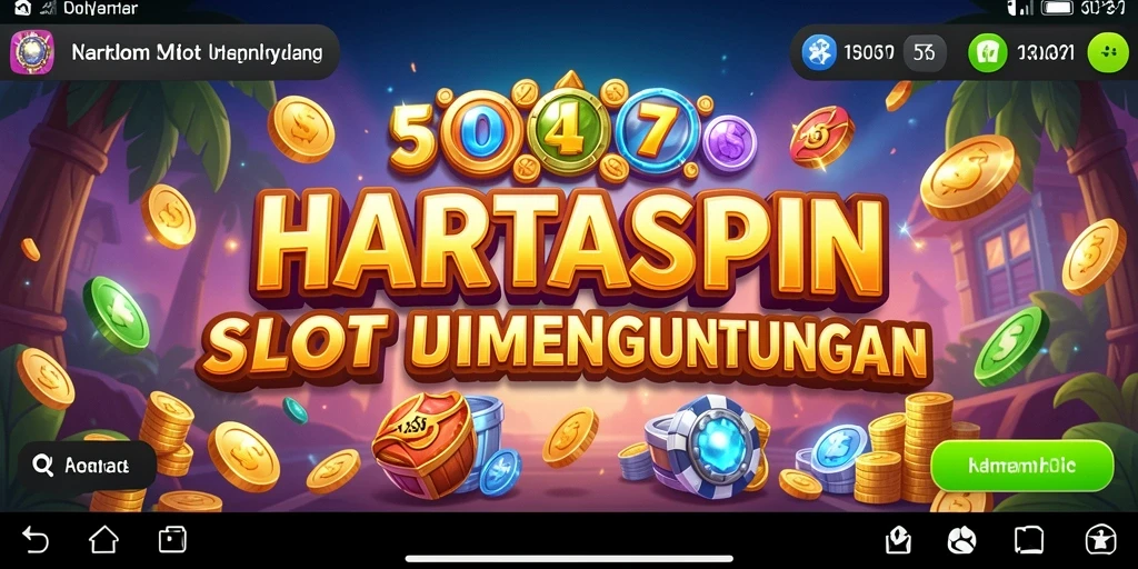 Tampilan menarik dari gameplay HARTASPIN yang menawan.