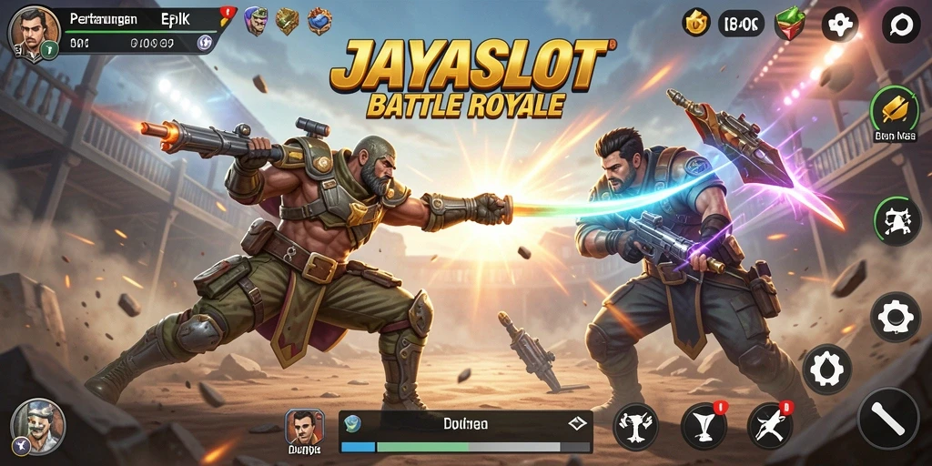 Gameplay intens di arena <strong>JAYASLOT</strong> dengan aksi pertarungan mendebarkan.