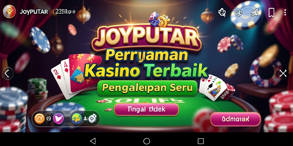 Tangkapan layar utama JOYPUTAR menampilkan gameplay kasino yang mendebarkan.