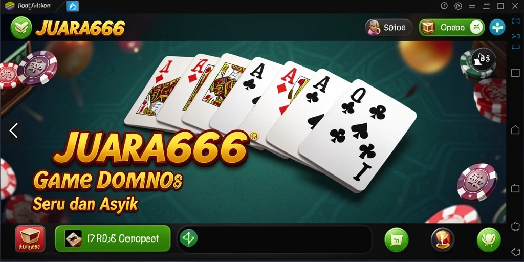 Tampilan menarik dari gameplay JUARA666 dalam permainan Domino.