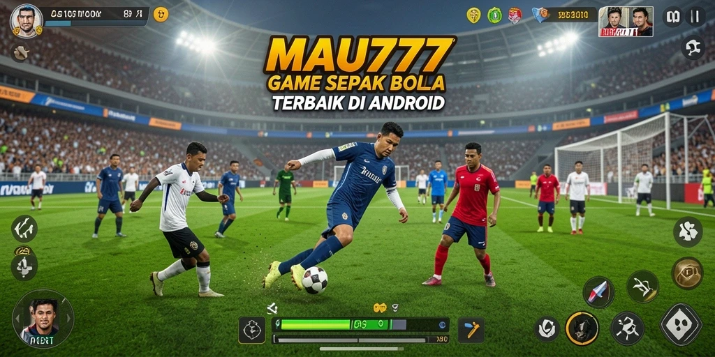 Screenshot gameplay MAU777 dengan aksi sepak bola yang mendebarkan.