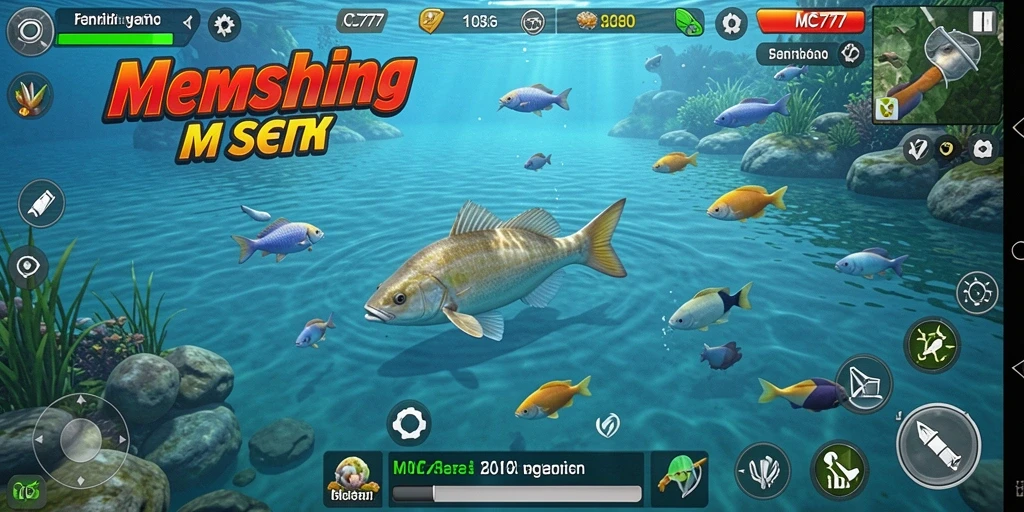 Tampilan gameplay memancing yang seru dan interaktif di MC777.