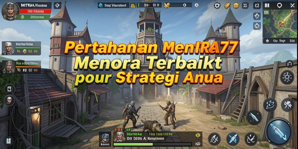 Gameplay seru di MITRA77 dengan menara yang strategis.