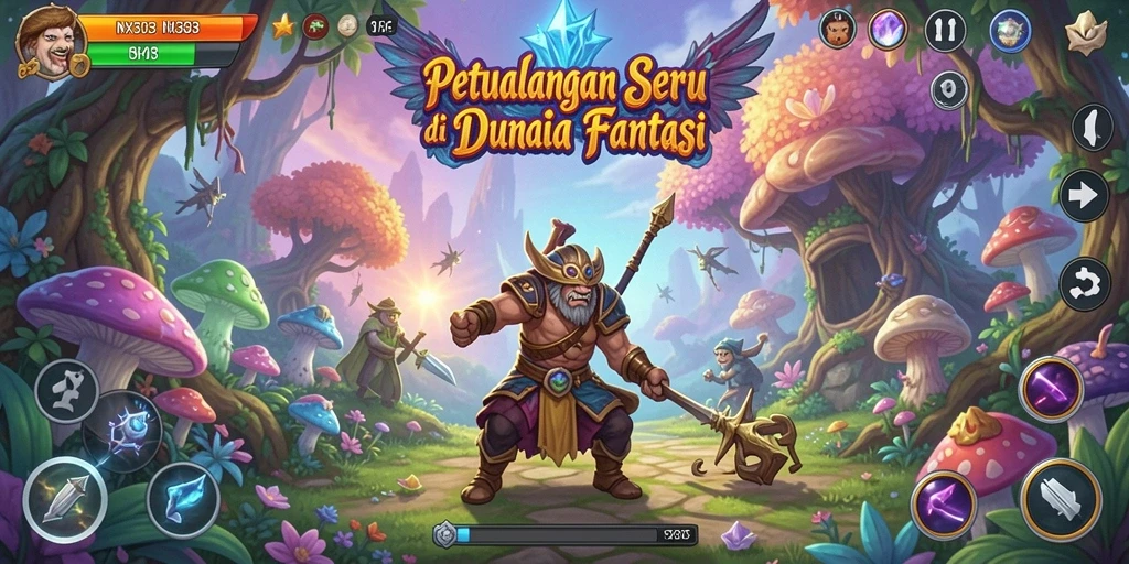 Tampilan gameplay seru dalam dunia petualangan NX303.