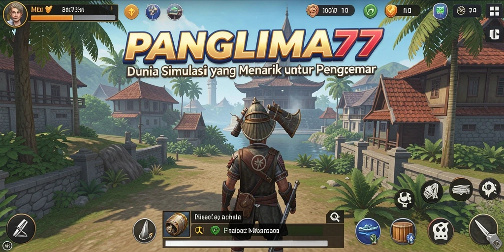 Tampilan gameplay menarik di PANGLIMA77 dengan elemen simulasi yang kaya.