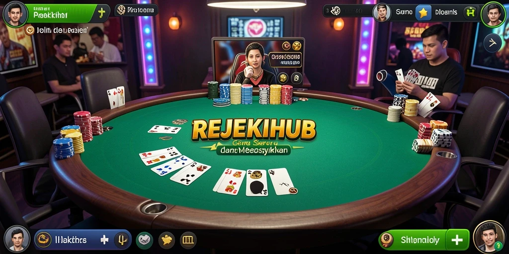 Tampilan gameplay Poker yang mengasyikkan di REJEKIHUB.