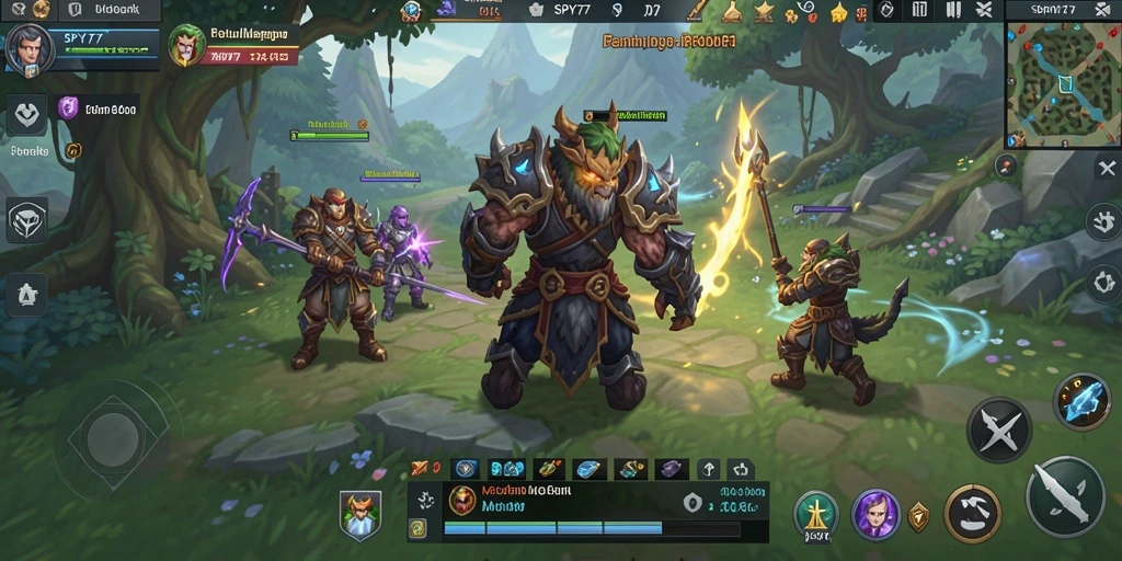 Tampilan gameplay SPY77 yang menampilkan petualangan MMORPG yang seru.