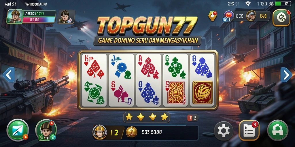 Tangkapan layar gameplay yang mendebarkan dari TOPGUN77.