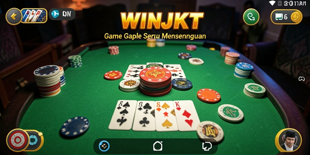 Screenshot gameplay Gaple yang menarik dalam WINJKT.