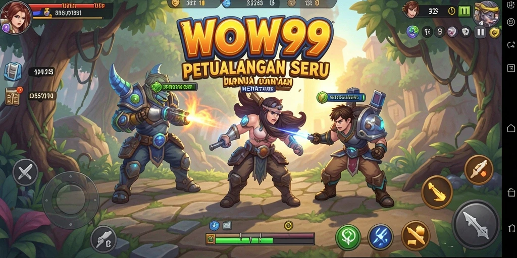 Screenshot gameplay WOW99 menampilkan petualangan mendebarkan.